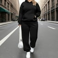 thumbnail image 2 of UPPADA Plus Size 2 Piece Sets for Curvy Women Dressy Two Piece Sets for Ladies Fall Clothes Oversized Matching Two Piece Sets Black,XXXL, 2 of 8