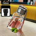 thumbnail image 7 of Sylvtty Glass Water Bottle Transparent Leakproof Drinkware Tea Juice Cup Outdoor Water Bottle Portable with Sealing Ring And Heat-Insulated Cover, 7 of 7