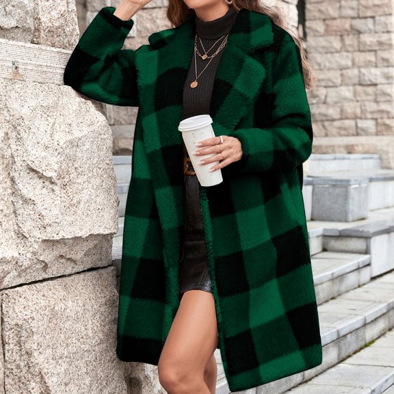 winter coats for women 2023 Plaid Shirts for Women, Women's 2023 Flannel Shacket Jacket Long Button Down Shirts Fall Casual Oversized Tops Coats fleece shacket