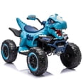 thumbnail image 6 of 12V Dinosaur Kids Ride On Car, 2 Seater Power Ride On Toy for Kids with Remote Control, Bluetooth, USB, 4 Wheel Suspension, Dinosaur Electric Toy Car for Boys and Girls Ages 3-8, Blue, 6 of 7