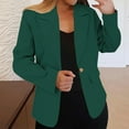 thumbnail image 2 of Women’s Classic Single Button Blazer – Professional Long Sleeve Work Jacket, Tailored Fit, Lightweight Office Suit Coat, 2 of 5