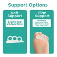 thumbnail image 2 of Welnove Hammer Toe Straightener Toe Corrector for Women - 8 Pcs Hammer Toe Cushion Pads for Bent, Crooked, Curled, Claw, and Hammer Toes - Soft Support and Realignment(Clear, 3 Loop Design), 2 of 8