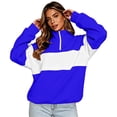 thumbnail image 6 of Akmaiox Sweatshirt for Women,Half Zip up Long Sleeve Color Block Pullover Tops, Oversized Casual Fall Streetwear Loungewear S-2XL, 6 of 9