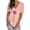 Pink, variant on Fantaslook V Neck T Shirts for Women Floral Summer Tops Short Sleeve Shirts Casual Tunic Tops