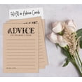 thumbnail image 6 of Inkdotpot Pack Of 50 Rustic Kraft Advice Cards, Advice For The Bride and Groom, Mr and Mrs Wedding Game Activity 5x7 inches, 6 of 8