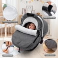 thumbnail image 4 of Cobertor de Asiento de Coche para Bebé Invierno Kaseeous de Sherpa Polar Gris, 4 of 7