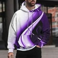thumbnail image 1 of Sudadera con capucha para hombre, estilo casual, con cuello redondo, estampado, manga larga, blusa de poliéster, 1 of 6