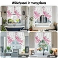 thumbnail image 2 of Swag Curtains Valances for Windows, Pink Floral Cherry Blossom Short Kitchen Window Curtains Over Sink, White Spring Petals Cafe Curtains Panel Set Of 2,Rod Pocket, 36 Inches Length, 2 of 8