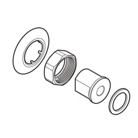 Moen 52020 Wall Escutcheon And Gasket - Chrome