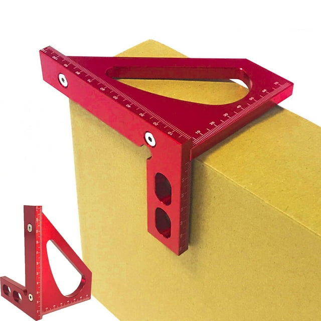 Boreal Craft Woodworking Tools Aluminum Alloy 90 Square Ruler Woodworking Measuring Tool Multifunctional Marking Ruler Triangular Ruler Rigid Table Saw Throat Plate R4512 Rigid Table Saw Stand Parts