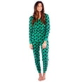 thumbnail image 2 of Ensemble de Pyjama 2 Pcs pour Femmes Haut & Bas 100 % Coton Vert Bunny Rabbit (Taille Moyenne), 2 of 2