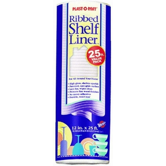 Warp Brothers PM125-W 12" x 25' White Shelf Liner 2 Pack