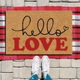 thumbnail image 2 of Valentine Day Red Love Heart Welcome Doormat, Rose Floral Door Mats Anniversary Celebration Front Door Mat Non-Slip Entrance Low Profile Kitchen Floor Rug Decor for Home Patio 16 x 24 Inch, 2 of 4