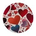 thumbnail image 2 of PIKWEEK  Fitted Table Cover for Round Tables Colorful Romantic Love Tablecloth with Elastic Edge,Waterproof Table Cloth Covers for Outdoor Picnic Patio Coffee Kitchen Dinning Party Heart Shape White, 2 of 7