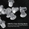 thumbnail image 3 of 1000 Pcs Embouts de Boucles d'Oreilles Transparents en Silicone de Sécurité, Accessoires de Bijoux, 3 of 7