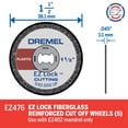 thumbnail image 5 of Dremel EZ476 EZ Lock 1-1/2 inch Cut-off Wheels for Plastic, 5-Pack, 5 of 5