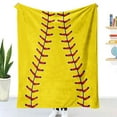 thumbnail image 6 of Giyblacko Blanket Baseball Blanket Gifts Flannel Sports Blankets Lightweight Fleece Soft Throw Blanket For Kids Couch And Bed, 6 of 8