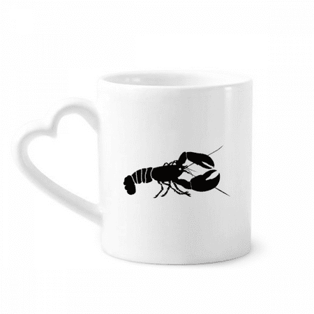 

Shrimp Marine Life Black Illustration Mug Coffee Cerac Drinkware Glass Heart Cup