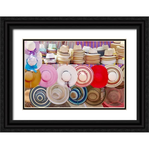 Murdock, Ramona 14x11 Black Ornate Wood Framed with Double Matting Museum Art Print Titled - Tourist Hats