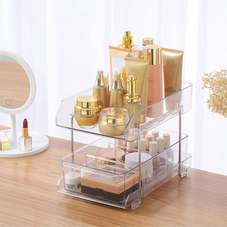 Mirror Cabinet Cosmetics Storage Shelf Holder Bathroom Partition Acrylic  Skin Care Product Storage Rack Makeup Organizer