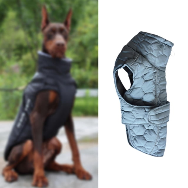 Abrigo para perros Yinane Chaqueta de invierno gris 2XL