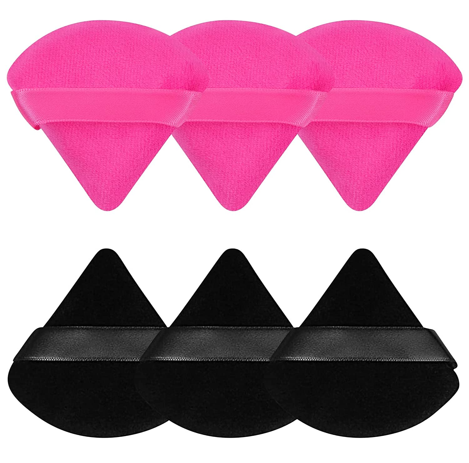 Powder Puff Face Soft Triangle Makeup Puff for Loose Powder Body Powder, Velour Cosmetic Makeup