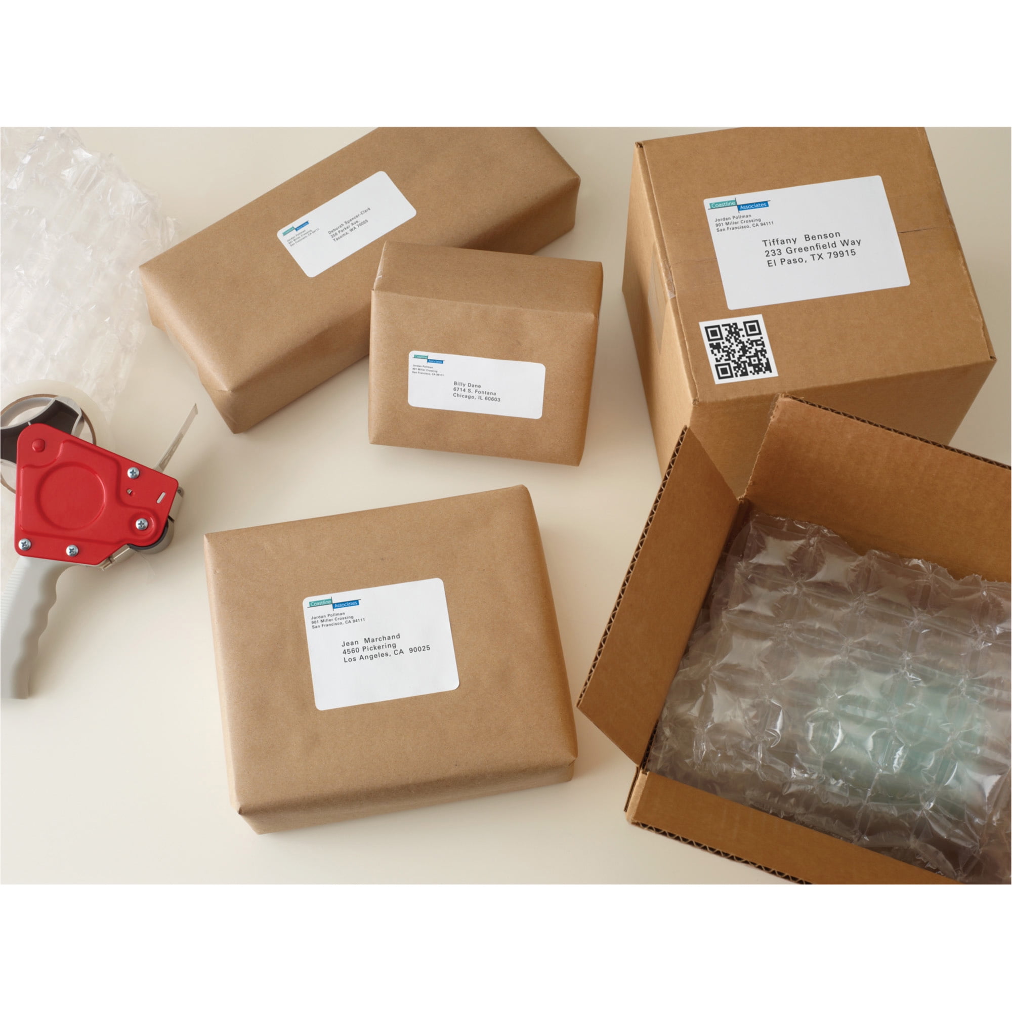Avery Shipping Labels w/ Paper Receipts, TrueBlock Technology
