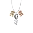 thumbnail image 2 of Delight Jewelry Silvertone Small Gelato Script Initial - G - Multi-Colored Crystal Mom Charm Necklace, 2 of 5