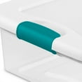 thumbnail image 2 of Sterilite 14968006 Latching Box, 32 qt Capacity, Plastic, Clear/White, 2 of 8