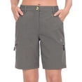 thumbnail image 6 of Little Donkey Andy Women's Hiking Shorts 9 Inch Inseam, Lightweight Golf Shorts Quick Dry with Zippered Pockets (Gray XXS), 6 of 6
