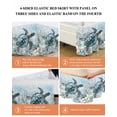 thumbnail image 5 of Ocean Turtle Bed Skirt California King Size 18" Drop Marine Life Starfish Coral Retro Ruffled Wrap Around Bed Skirts Adjustable Elastic Bedskirt Dust Ruffle for California King Size Bed, 5 of 7