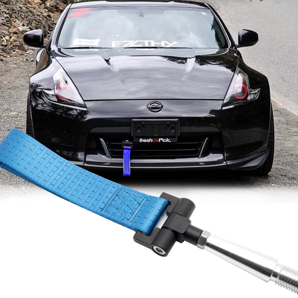Xotic Tech Blue Track Racing Style Towing Strap Tow Hole Adapter for