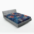 thumbnail image 1 of Fruit Fitted Sheet, Half Whole Fig Fruits Ripe Gourmet Vivid Mediterranean Region Artwork, Soft Decorative Fabric Bedding, Queen Size, Blue Purple Grey, by Ambesonne, 1 of 2