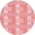 thumbnail image 1 of Ahgly Tapis Rond Lavable en Machine Intérieur Transitionnel Rose Pastel, 3 Pieds Rond, 1 of 7
