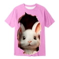 thumbnail image 4 of JAJAHO Easter Shirts For Kids Boys Girls Funny 3D Bunny Printed Short Sleeve Holiday Graphic Tees Soft Casual Festival Celebration 1-13Y Cozy Tops, 4 of 4