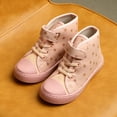 thumbnail image 4 of Kushyshoo Pink Star Toddler High Top Girls Sneakers Kids Walking Shoes 11M, 4 of 6