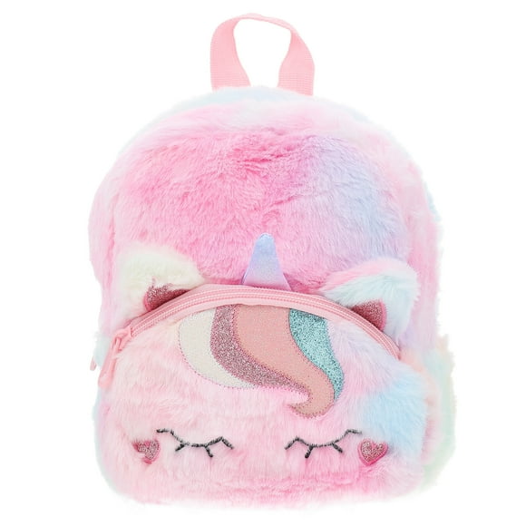 Unicorn Style Plush School Bag Girls Cartoon Shoulder Bag Book Bag Backpack