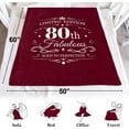thumbnail image 4 of 80th Birthday Gifts for Women, Birthday Gifts for 80 Year Old Woman, Fabulous 80th Birthday Decorations for Women, Gifts for 80 Year Old Woman Throw Blanket 60"X50", 4 of 10