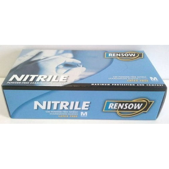 Nitrile Exam Gloves P/F Blue Medium 100/cs