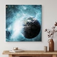 thumbnail image 2 of wall26 Canvas Print Wall Art Planet Earth in The Blue Sparkling Nebula Galaxy Astronomy &amp; Space Sky Digital Art Modern Art Global Scenic Colorful Multicolor for Living Room, Bedroom, Office - 12&, 2 of 5