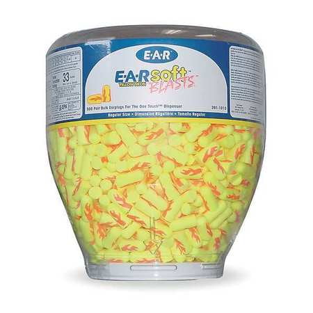 3M Ear Plugs,33dB,Orange/Yellow,PK500 391-1010