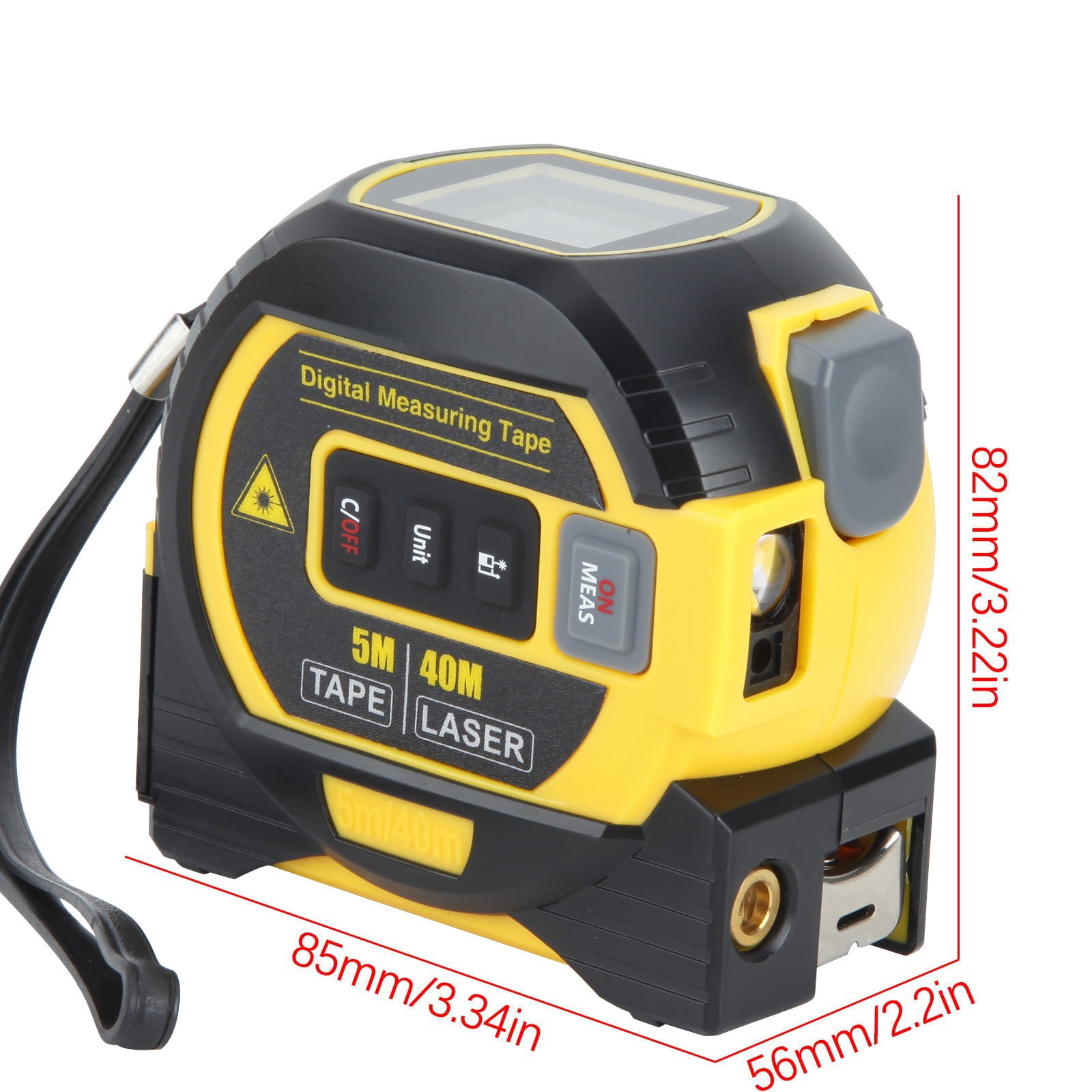 3-In-1 Laser Measuring Tape, Digital Laser Tape Measure with LCD Display, Store 20 Sets of Data, 16-197 Ft Almighty Tools Tape Measure for DIY & Construction