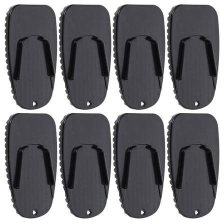 Soimiss 8Pcs Motorcycle Kickstand Pad Black Wear Resistant Durable Side Stand Support