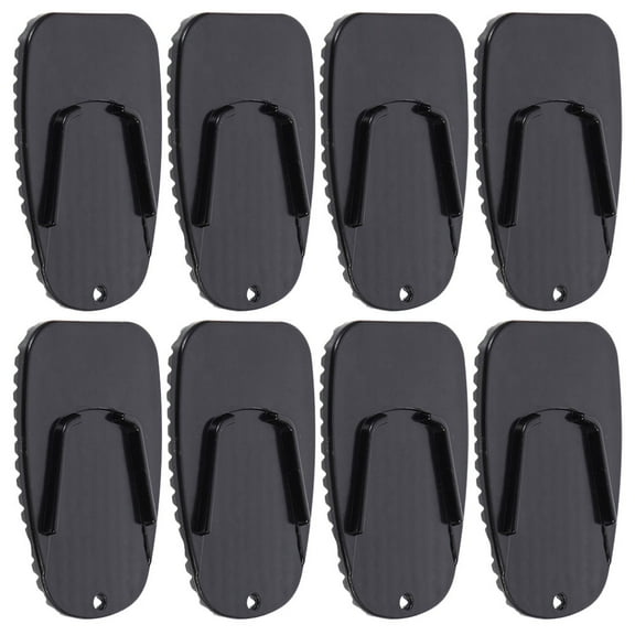 Soimiss 8Pcs Motorcycle Kickstand Pad Black Wear Resistant Durable Side Stand Support