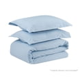 thumbnail image 3 of Swift Home  Premium Cotton Prewashed Chambray Duvet Cover Set Bed Linen - Comforter/Duvet Insert Not Included chambray blue Full - Queen 3 Piece, 3 of 5