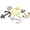 Antique Brass, variant on Anchor Nautical Charm Pendants for Necklace, Bracelet and Key Chain Jewelry Making, 10 PCS (Silver)