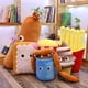 thumbnail image 4 of Juguete de peluche de hamburguesa con forma de hamburguesa, salchicha, bebida, pizza, patatas fritas doradas, emoticono, aperitivo, decoración, almohada de comida, regalo especial para niños, hot do, 4 of 5