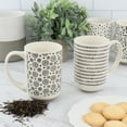 thumbnail image 2 of Mr. Coffee Dutton Springs 4 Piece 19 Ounce Stoneware Assorted Designs Mug Set in White, 2 of 2