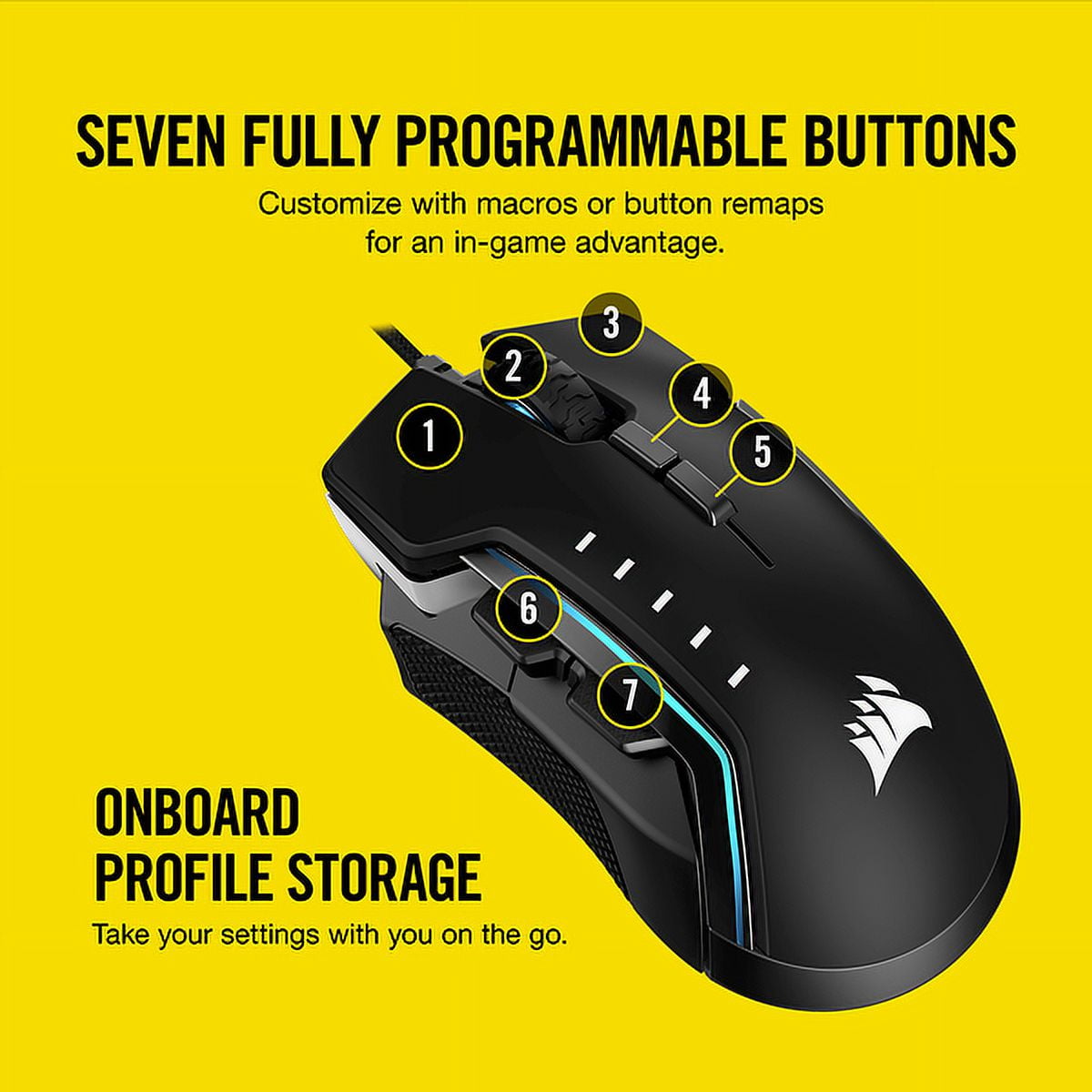 Corsair Glaive RGB Pro Gaming Mouse Aluminum CH9302311NA for sale online