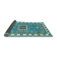 thumbnail image 2 of Ahgly Company Indoor Square Geometric Light Blue Traditional Area Rugs, 4' Square, 2 of 4